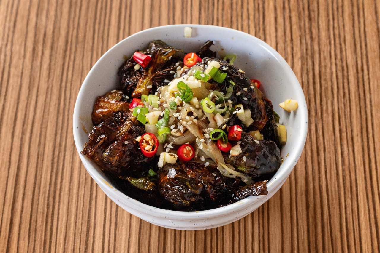 Soy-Kissed Sprouts